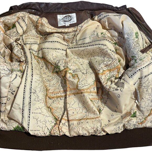 Vintage 80s G-III Leather Bomber Jacket Brown Small - Picture 8 of 13